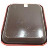 Vintage Coca-Cola Serving Tray – Red Metal with Woman Driving Scene