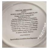 Vintage Avon Yellow-Breasted Chat Songbird Plate – Don Eckelberry Design
