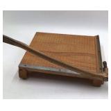 Vintage Ingento No. 4 Paper Cutter / Board Trimmer – Wooden Base with Instructions