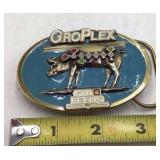 Vintage 1987 GTA Groplex Swine Feeds Limited Edition Belt Buckle – Pig with Nutrient Markers