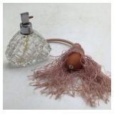 Vintage Crystal Perfume Bottle with Tassel