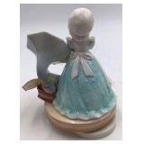 Vintage Josef Musical Figurine – Girl with Phonograph
