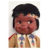 Vintage Native American Style Doll – Boy with Feather Headdress