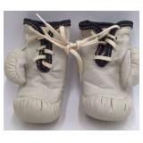 Vintage Infant Boxing Gloves – Cream Leather with Laces