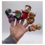 Vintage Plush Hand Puppets – Assorted Characters with Fabric Bodies