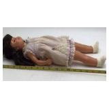 Vintage Effanbee Doll – Brunette Girl in Lavender Dress