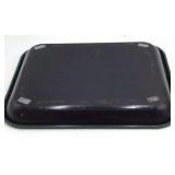 Vintage Coca-Cola Santa Tray – Green Metal with Fireplace Scene