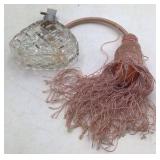 Vintage Crystal Perfume Bottle with Tassel