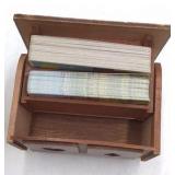 Vintage Wooden Playing Card Holder – Heart and Diamond Cutouts