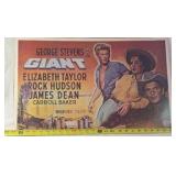 Vintage Giant Movie Lobby Card – James Dean Elizabeth Taylor Rock Hudson