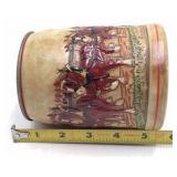 Vintage Budweiser Champion Clydesdales Stein – Ceramarte Made in Brazil with Wagon Scene