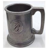 Vintage Wilton Pewter Monogrammed Beer Set – Pitcher and Four Mugs with Initials