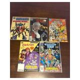 DC Comic Book Lot, Mix of Heroes, 5 Comic Books