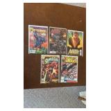 Marvel Comic Books Lot, 5 Different Comics