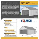 SDLANCH 25x33 Double Stall High End Carport (SDL2533DGMS)
