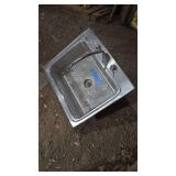 Stainless steel sink with faucet