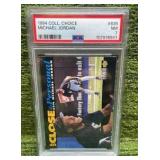 1994 Collectors Choice Upper Deck Michael Jordan Up Close and Personal PSA graded 7