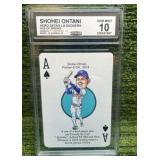 SHOHEI OHTANI Hero Decks LA Dodgers Ace of Spades graded GEM MINT 10