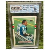 1989 Topps Traded BARRY SANDERS Rookie Card RC GEM grading 10! Detroit Lions- Sharp Iconic Card