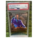 1995 Marvel Metal Professor X Silver Flasher PSA graded MINT 9 X-Men