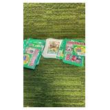 1985 Topps Football Yearbook Sticker packs, Seven unopened , few more open packs