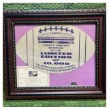 Hubert H.Humphrey Limited Edition piece of original Metrodome ROOF with Authenticity in Frame