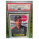 1990 B.B Cards Magazine Fair Bonds REPLI – CARDS – HAND  CUT PSA graded 7 Pittsburgh Pirates