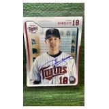 Jason Bartlett 18 autographed 8 x 12 Minnesota Twins- Sharp Signature