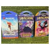 Three unopened Hanger packs = One magic, 2 LORCANA Disney pack