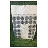 Early 80s Bottle Cap Saver Sheet FILLED up!