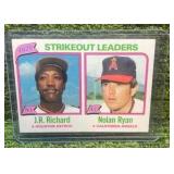 1980 Topps Strikeout Leaders Nolan Ryan & J.R.Richard