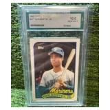 1989 Topps Traded Ken Griffey Jr. Rookie Card graded GEM MINT 10 Seattle Mariners
