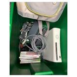 Xbox 360 Lot with Xbox 360 Carrying Case, 4vControllers, 7 Games, & Heavy Duty connection Cables! It Works