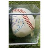 Multiple Autograph Baseball by: Harmon Killebrew with "HOF 84" Inscription, Michael Cuddyer, + One More Autograph, Minnesota Twins