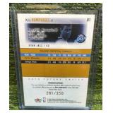 2004 Fleer NBA Chris Humphries Autographed Future Swatch numbered /350 Utah Jazz