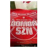 Minnesota Twins Lot of Two Thick Towel Homer Hanky, and one 1987 World Series Champions fabric Poster