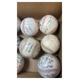 Mixed lot of reprint, autographed baseballs =11 in total