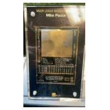 1997 Authentic Gold Metal Mike Piazza Los Angeles Dodgers in case and holder