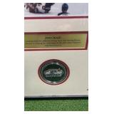 Miracle On Ice Jim Craig Commemorative 1980 USA Hockey Team after beating Russia, Autograph Jim Craig Puck and Picture nicely presented in Custom Made Frame