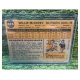 1960 Topps Rookie of Willie McCovey #316  All-Star Rookie San Francisco Giants