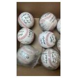 Mixed lot of reprint, autographed baseballs =11 in total