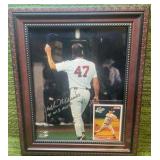 Jack Morris Autographed Photo in Frame with Inscription "91 W.S. MVP" of  the Minnesota Twins with Trading Card