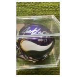 RON YARY Autographed mini Helmet, Inscribed "HOF & JOE KAPP #11"  Minnesota Vikings