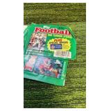 1985 Topps Football Yearbook Sticker packs, Seven unopened , few more open packs