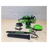 Greenworks 2028502 60V 18" Brushless Chainsaw with 4.0 Ah Battery & 3 Amp (Used)