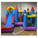 Costway 5-In-1 Inflatable Bounce House with Basketball Rim and Climbing Wall (No Blower)