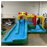 BOUNTECH Inflatable Water Slide, Kids Water Slide Bounce House Wet Dry Combo for Outdoor Fun with Hide&Seek Cave, Splash Pool, Blow up Waterslides Inflatables for Big Kids Backyard (Used, A Bit Wet Ne