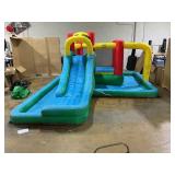 BOUNTECH Inflatable Water Slide, Kids Water Slide Bounce House Wet Dry Combo for Outdoor Fun with Hide&Seek Cave, Splash Pool, Blow up Waterslides Inflatables for Big Kids Backyard (Used, A Bit Wet Ne