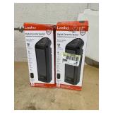 LOT OF 2 Lasko 16" Digital Ceramic Tower Heater with Remote (black, model CT16670)