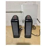 LOT OF 2 Lasko 16" Digital Ceramic Tower Heater with Remote (black, model CT16670)